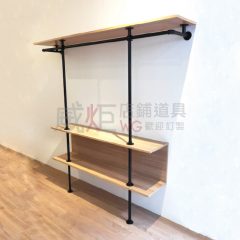 工業風水管壁面展示陳列架