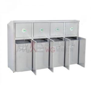 不鏽鋼四分類資源回收桶W4-110