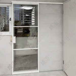 外掛式白框地軌雙緩衝鋁製拉門/拉門WSP165