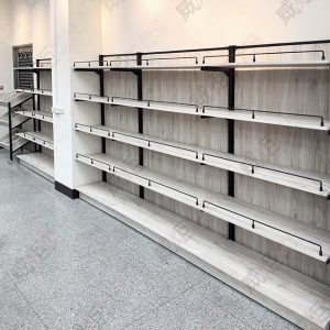 壁面木背板黑框木層板架