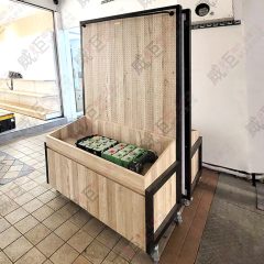 活動式黑框洞洞板展示底櫃架