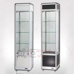 直立式長型鋁邊框玻璃櫃