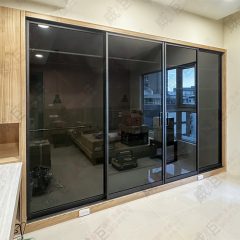 地軌式黑框黑玻鋁拉門WSP252