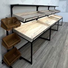 簡約黑框平斜兩用/三層蔬果架(LED燈條)