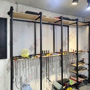 工業風造型水管鎖壁展示架