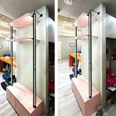 簡約造型燈柱壁面展示架S-4