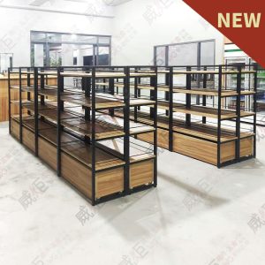簡約ㄇ型黑框層板底櫃陳列架