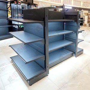 鐵製洞洞背板鐵層板中島架/端架(LED燈條)