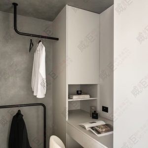 工業風烤漆黑壁面L型吊桿