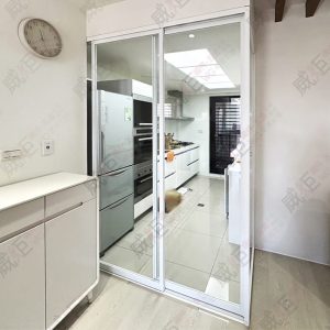 L型地軌式鋁框拉門WSP336