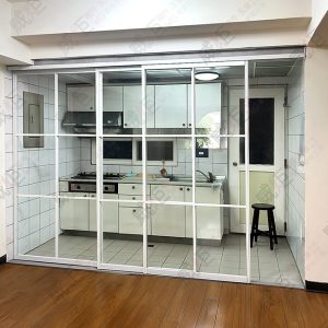 地軌式鋁框拉門WSP345