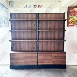 黑框壁面木背板壁櫃架