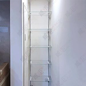 沖孔柱壁柱陳列玻璃層板架W17