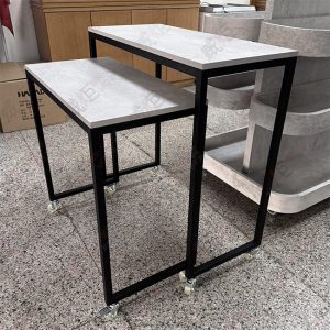 簡約木層板階梯子母桌(有輪)