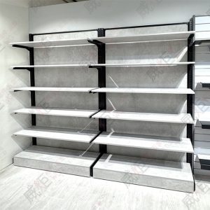 壁面木背板黑框木層板架-清水模