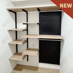沖孔柱壁柱陳列架W18/住家更衣間
