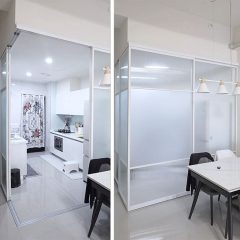 L型地軌式鋁框拉門WSP371