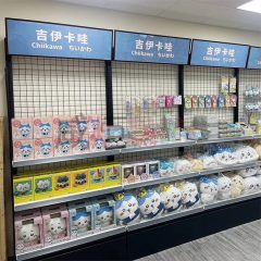 壁面井格網鐵板壁櫃陳列架(POP框/凸面)
