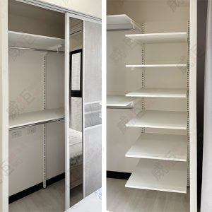 沖孔柱壁柱陳列架W19/住家更衣間