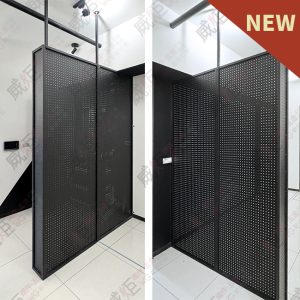 L型鐵框洞洞板造型屏風WSP377