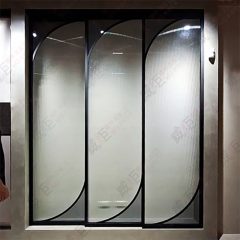 造型懸吊式同步連動鋁框拉門WSP378