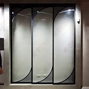 造型懸吊式同步連動鋁框拉門WSP378