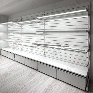 槽板背板收納鐵櫃壁面架(LED燈條)