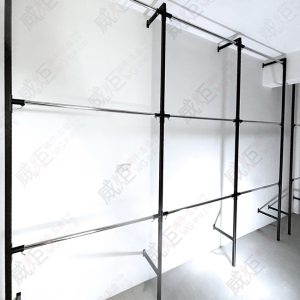 工業風F柱鎖壁式吊桿陳列架WF27