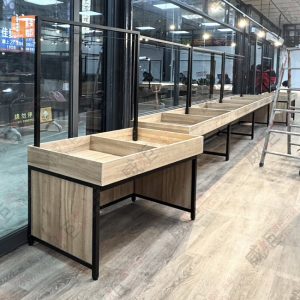 平面雙格蔬果展示陳列架(ㄇ字桿.側板)