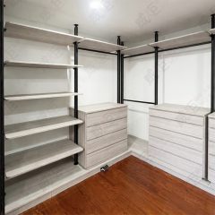 簡約造型燈柱壁面展示架S-6/住家更衣間