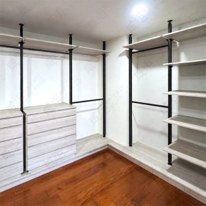 簡約造型燈柱壁面展示架S-6/住家更衣間