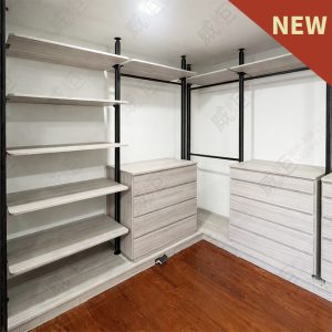 簡約造型燈柱壁面展示架S-6/住家更衣間