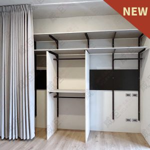 沖孔柱壁柱陳列架W21/住家更衣間