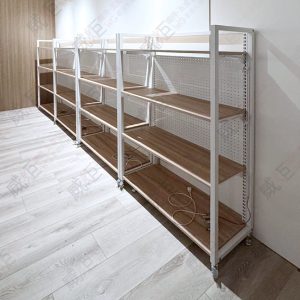 活動式造型洞洞背板層板陳列架(LED燈條)