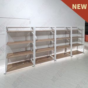 活動式造型洞洞背板層板陳列架(LED燈條)