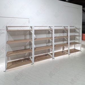 活動式造型洞洞背板層板陳列架(LED燈條)