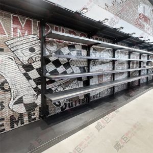 菱格背網層板壁邊架