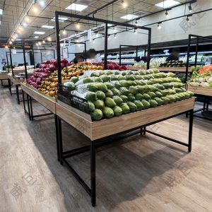 平面蔬果展示陳列架(ㄇ字桿)