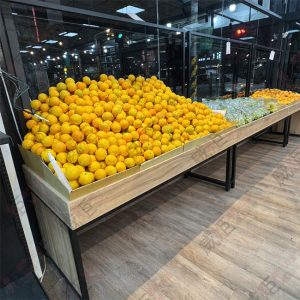 平面雙格蔬果展示陳列架(ㄇ字桿.側板)