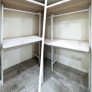 工業風F柱鎖壁式吊桿陳列架WF28/住家更衣間