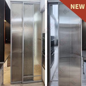 複合式懸吊鋁框拉門(鐵製洞洞板/玻璃)WSP394