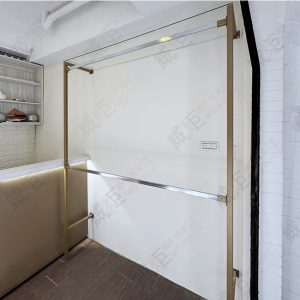 工業風F柱鎖壁式吊桿陳列架WF30