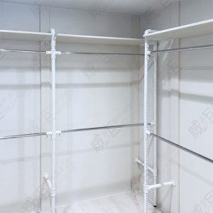 工業風水管造型F柱吊桿陳列架WF29/住家更衣間