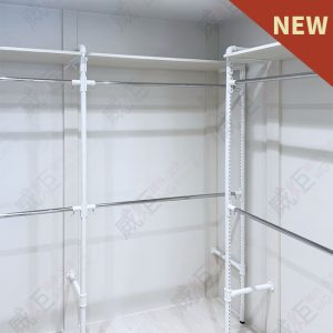 工業風水管造型F柱吊桿陳列架WF29/住家更衣間