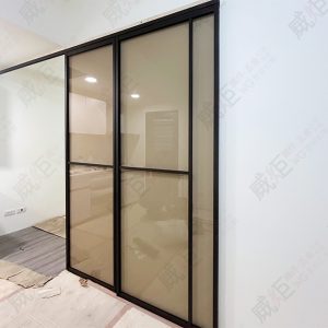 懸吊式大小片鋁框拉門WSP393