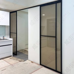 懸吊式大小片鋁框拉門WSP393