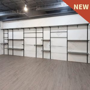 沖孔柱壁柱陳列架W23/住家更衣間