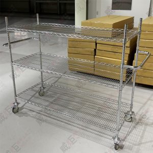 造型客製雙把三層波浪架推車