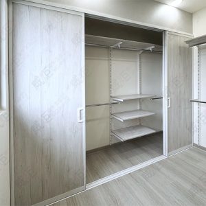 地軌式鋁框木板對開拉門WSP398