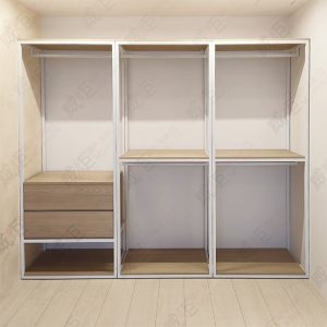 工業風置物層板/吊衣桿陳列架HU-2